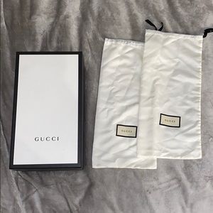 Second set of Gucci shoe box and bags